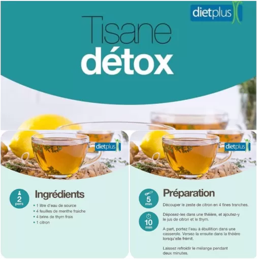 tisane detox dans le cadre d'un rééquilibrage alimentaire
